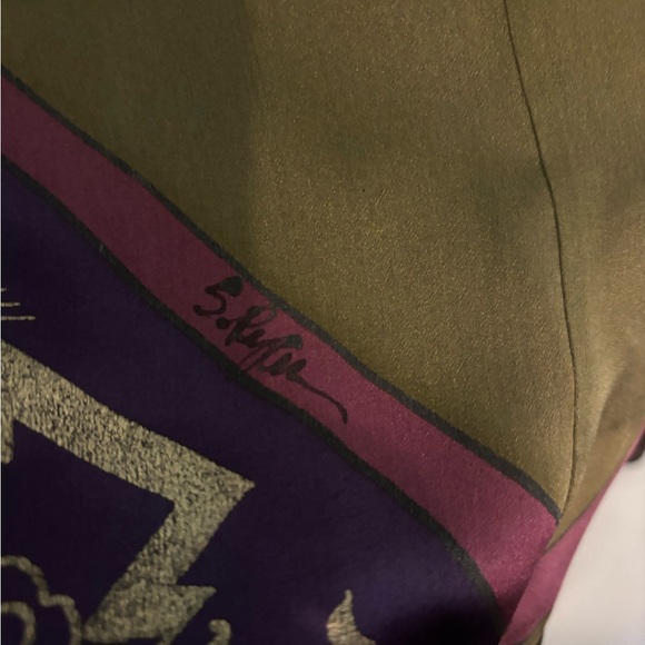 S. Ryan Designs 100% Silk Womens Kimono Style Top Wearable Art OSFM Dry Clean - Picture 6 of 11